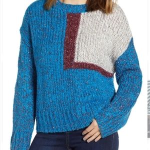 Prima Oversized Metallic Colorblock Sweater